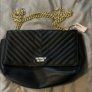 Victoria's Secret Black Quilted Shoulder Bag